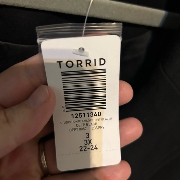 Torrid Chelsea Studio Luxe Ponte Blazer Black 3 NWT - Picture 2 of 4